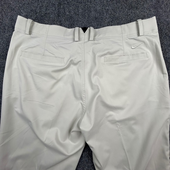 Nike Golf Pants Men 38x32 Light Bone Beige Dri-FIT Straight Leg Tech Performance - Picture 4 of 14
